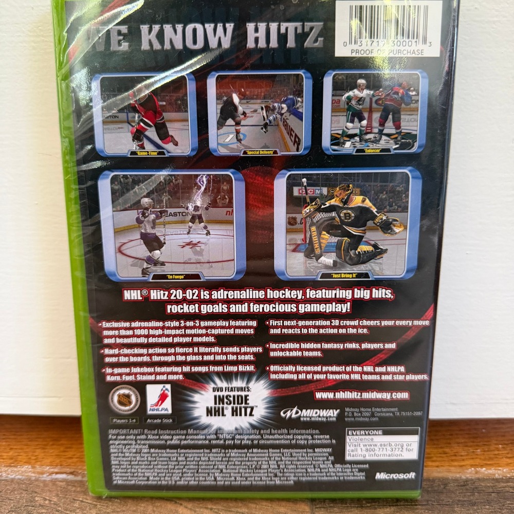 NHL Hitz 20-02 Microsoft Xbox 2001 Midway Hockey Game Factory Sealed NTSC - Picture 3 of 10